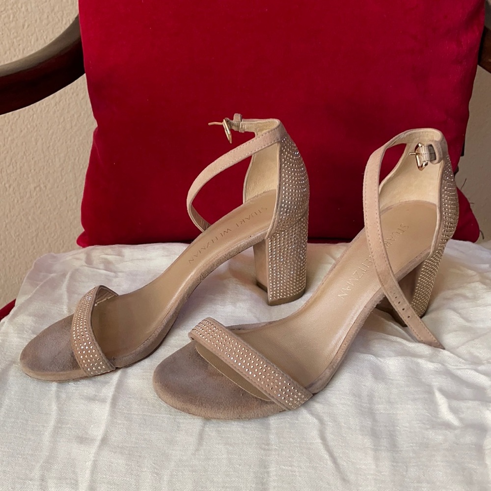 Stuart Witzman gold dots heels sandals